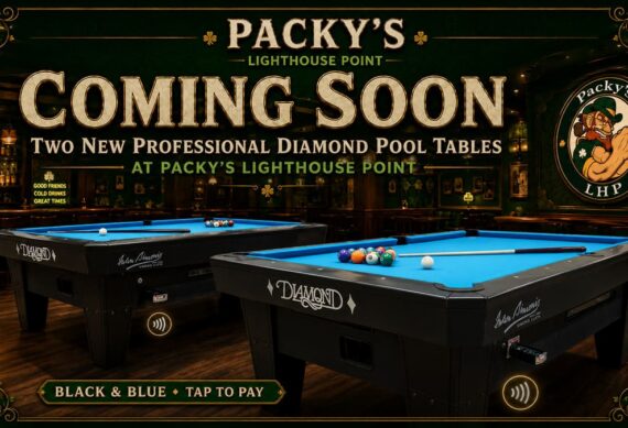 Coming Soon to Packy’s Lighthouse Point: Two New Professional Diamond Pool Tables