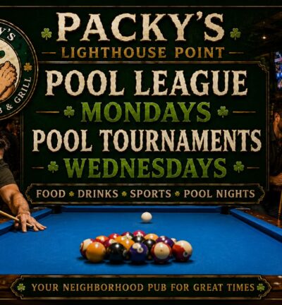 Packy’s Pool League on Mondays and Pool Tournaments on Wednesdays